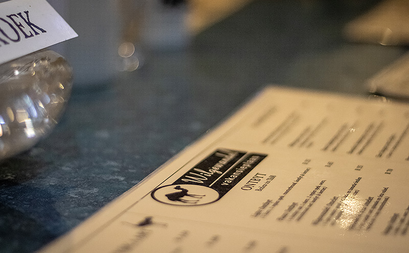 Wilgewandel restaurant menu